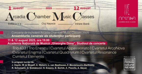 Cluj-Napoca | Concertele cursanților marchează încheierea ediției a cincea a Arcadia CHAMBER MUSIC CLASSES