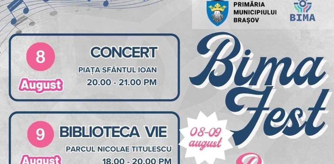 Prima ediție BIMA FEST aduce speranța și bucuria la Brașov printr-un eveniment inspirațional Prima ediție BIMA FEST aduce speranța și bucuria la Brașov printr-un eveniment inspirațional