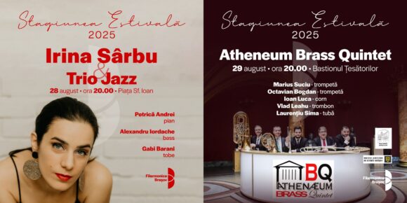 Două concerte în aer liber la sfârșit de vară, în Piața Sfântul Ioan și la Bastionul Țesătorilor