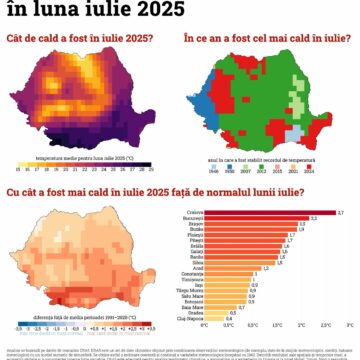 Iulie 2025 – Al treilea cel mai cald an unde stresul termic și-a făcut pe deplin resimțită prezența Iulie 2025 – Al treilea cel mai cald an unde stresul termic și-a făcut pe deplin resimțită prezența