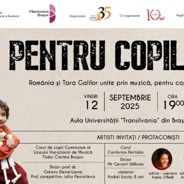 România și Țara Galilor unite prin muzică pentru copiii în dificultate, pe scena Aulei Universității Transilvania Brașov România și Țara Galilor unite prin muzică pentru copiii în dificultate, pe scena Aulei Universității Transilvania Brașov