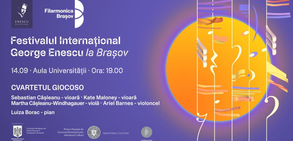 Festivalul Enescu în țară | Cvartetul Giocoso în recital la Aula Universității Transilvania Festivalul Enescu în țară | Cvartetul Giocoso în recital la Aula Universității Transilvania