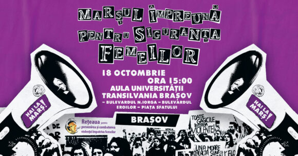 Brașov | Marșul „Împreună pentru siguranța femeilor!” | 40 de femei au fost ucise în primele 8 luni ale lui 2025