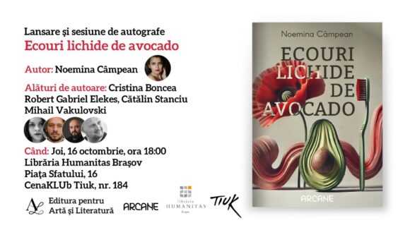 Întâlnirile CenaKLUb Tiuk | Noemina Câmpean – Ecouri lichide de avocado