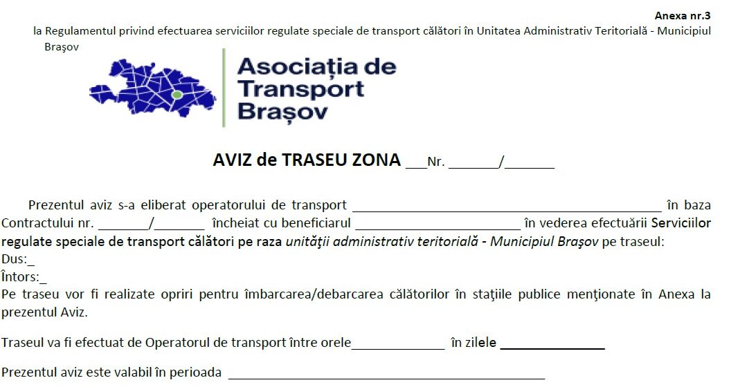 Asociația de Transport Brașov a pus în dezbatere publică REGULAMENTUL privind  efectuarea serviciilor regulate speciale de transport călători în Municipiul Braşov 