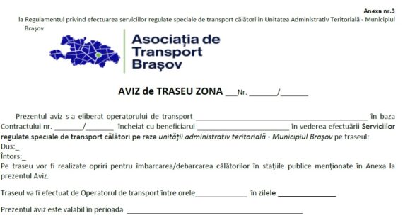 Asociația de Transport Brașov a pus în dezbatere publică REGULAMENTUL privind  efectuarea serviciilor regulate speciale de transport călători în Municipiul Braşov 