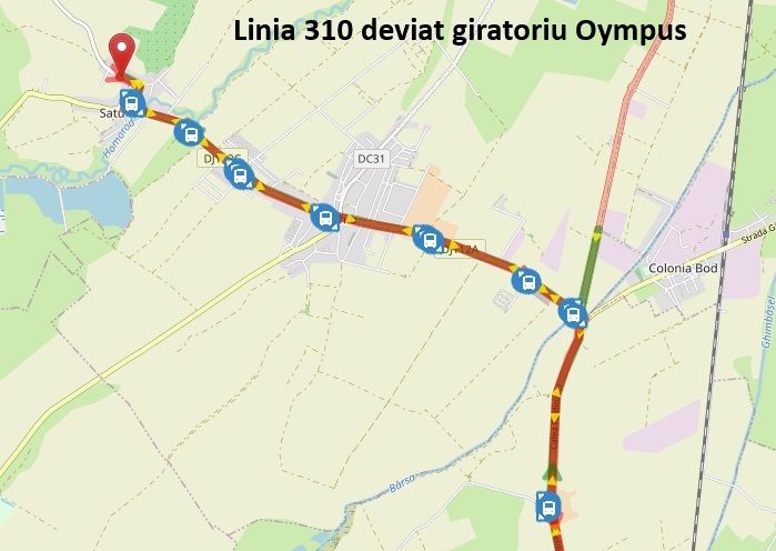 RATBV anunță modificări la traseul și orarul liniei metropolitane 310 Brașov (Terminal Gară) – Hălchiu (Satu Nou) RATBV anunță modificări la traseul și orarul liniei metropolitane 310 Brașov (Terminal Gară) – Hălchiu (Satu Nou)