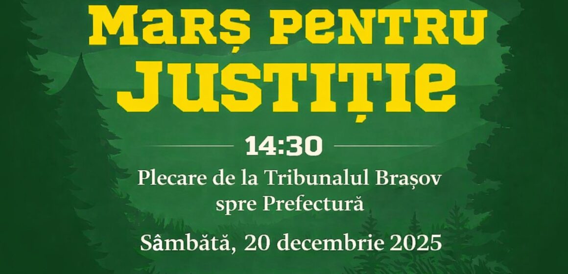 Marș pentru Justiție | Sâmbătă cu plecare de la Tribunalul Brașov