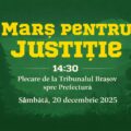 Marș pentru Justiție | Sâmbătă cu plecare de la Tribunalul Brașov