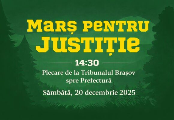 Marș pentru Justiție | Sâmbătă cu plecare de la Tribunalul Brașov