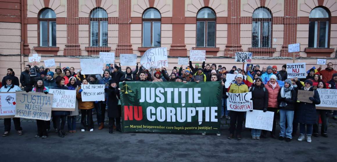 Video | Aproximativ 200 de brașoveni au participat la Marșul pentru Justiție