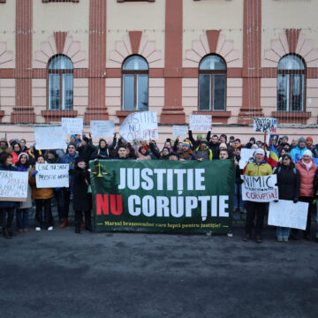 Video | Aproximativ 200 de brașoveni au participat la Marșul pentru Justiție