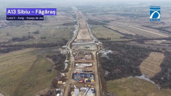 Se lucrează pe tronsonul 2 Avrig – Arpașu de Jos al Autostrăzii A 13 Sibiu – Făgăraș