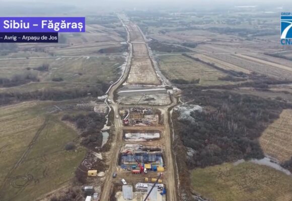 Se lucrează pe tronsonul 2 Avrig – Arpașu de Jos al Autostrăzii A 13 Sibiu – Făgăraș