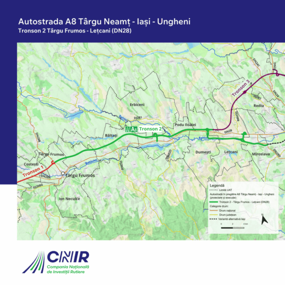 Nouă oferte pentru supervizarea lucrărilor pe tronsonul 2 al Autostrăzii A8 Târgu Neamț-Iași-Ungheni