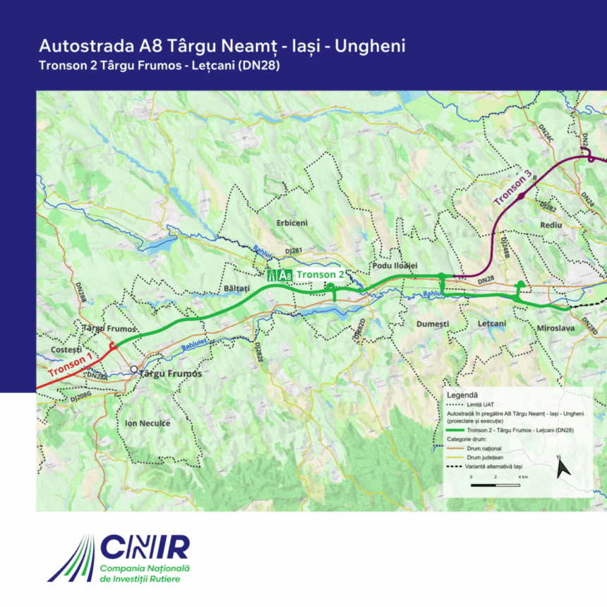 Nouă oferte pentru supervizarea lucrărilor pe tronsonul 2 al Autostrăzii A8 Târgu Neamț-Iași-Ungheni