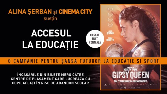 „Gipsy Queen” intră în cinematografele din România. Încasările din biletele vândute în rețeaua Cinema City vor fi direcționate către două centre de plasament