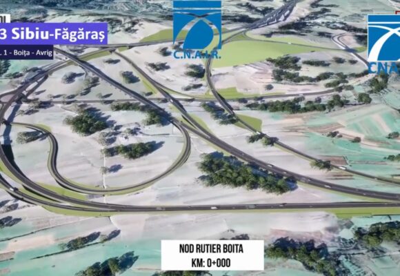 Se lucrează pe lotul 1 Boița – Avrig al Autostrăzii A 13 Sibiu – Făgăraș