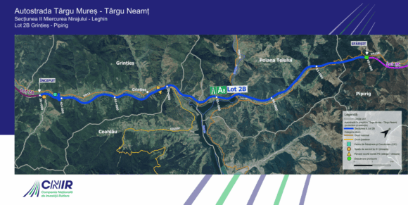 Au fost alocate sumele necesare exproprierilor pentru lotul 2B Grințieș-Pipirig al Autostrăzii A8 Târgu Mureș-Târgu Neamț