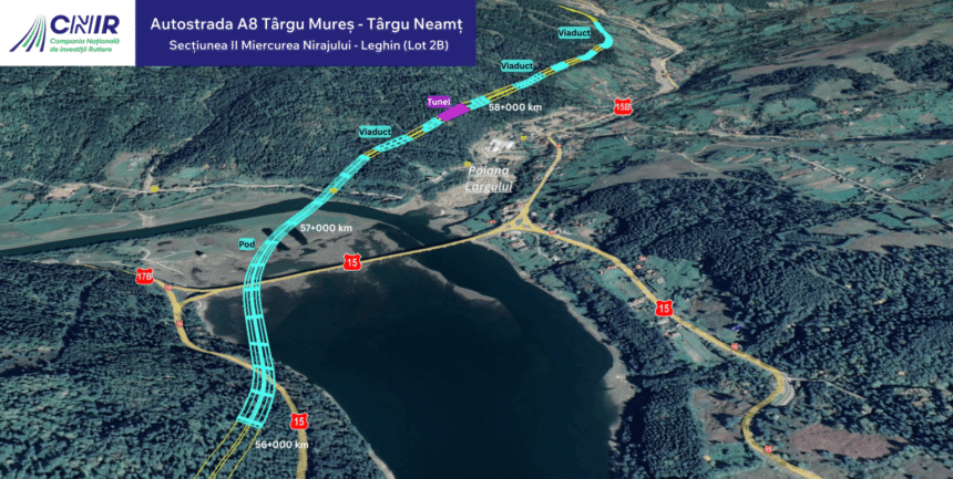 64 de kilometri ai Autostrăzii A8 Târgu Mureș-Târgu Neamț intră în etapa de proiectare