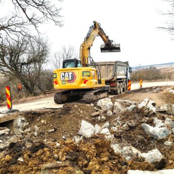 Stadiul lucrărilor la Lotul III DJ 104D Şoarş – Bărcut – limită jud. Sibiu