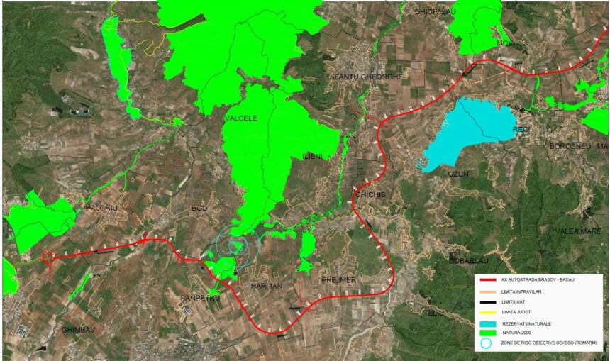 Consiliul Județean Brașov a emis Certificatul de Urbanism pentru Autostrada A 13 Brașov-Bacău pentru traseul stabilit de CNIR