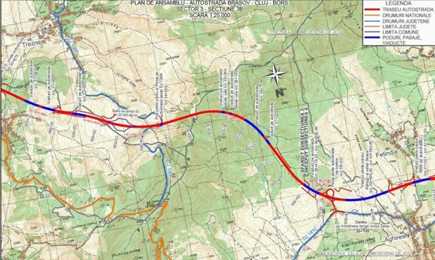 11 oferte depuse pentru supervizare proiectare și execuție autostrada A3: Subsecțiunea 3B3: Poarta Sălajului – Zalău, inclusiv tunel rutier în zona Meseș și Subsecțiunea 3B4: Zalău – Nușfalău