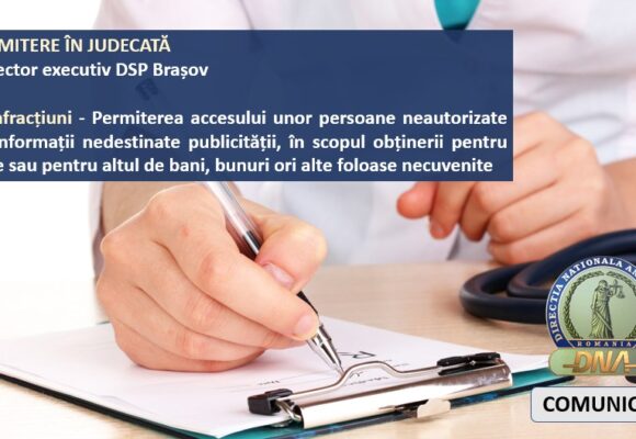 Trimitere în judecată pentru directorul executiv al DSP Brașov