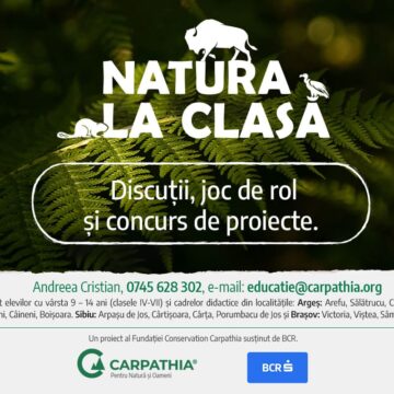 Caravana „Natura la clasă” va ajunge la peste 1.000 de elevi din jurul Munților Făgăraș