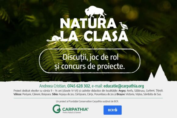 Caravana „Natura la clasă” va ajunge la peste 1.000 de elevi din jurul Munților Făgăraș
