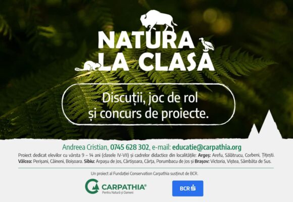 Caravana „Natura la clasă” va ajunge la peste 1.000 de elevi din jurul Munților Făgăraș