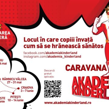 Caravana Kinderland | Școala mobilă de alimentație sănătoasă dedicată copiilor ajunge la Brașov