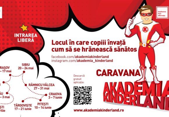 Caravana Kinderland | Școala mobilă de alimentație sănătoasă dedicată copiilor ajunge la Brașov