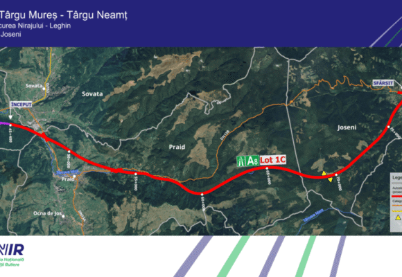 CNIR a predat amplasamentul lotului 1C Sărățeni-Joseni al Autostrăzii A8 Târgu Mureș-Târgu Neamț