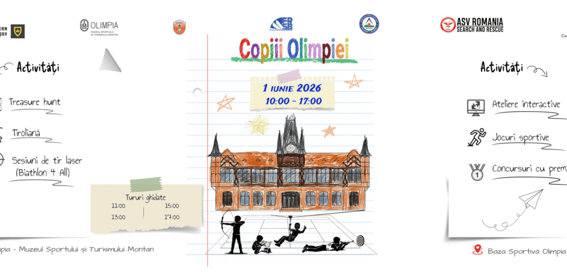 „COPIII OLIMPIEI” – Eveniment dedicat Zilei Internaționale a Copilului la Olimpia – Muzeul Sportului și Turismului Montan și Baza Sportivă Olimpia