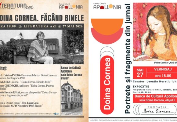 Literatura Azi – prelegere și vernisaj Doina Cornea la Centrul Cultural Apollonia Literatura Azi – prelegere și vernisaj Doina Cornea la Centrul Cultural Apollonia