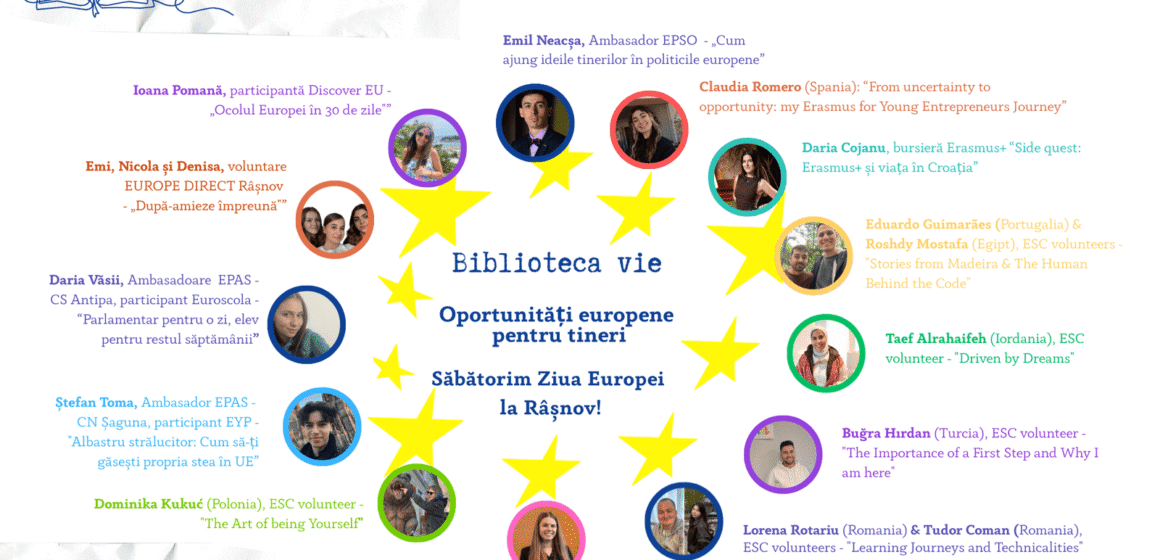 Ziua Europei sărbătorită la Râșnov: „Biblioteca vie – oportunități pentru tineri”