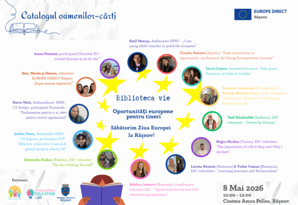 Ziua Europei sărbătorită la Râșnov: „Biblioteca vie – oportunități pentru tineri”