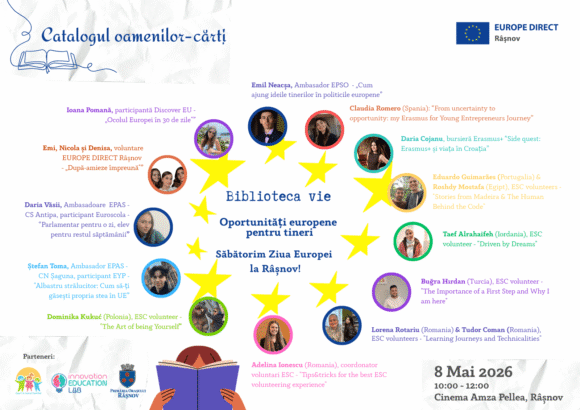 Ziua Europei sărbătorită la Râșnov: „Biblioteca vie – oportunități pentru tineri”