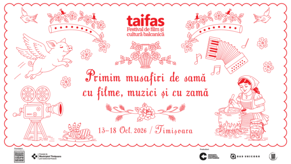 Festivalul de film și cultură balcanică TAIFAS revine la Timișoara între 13 și 18 octombrie 2026. Abonamentele Early Bird sunt acum disponibile