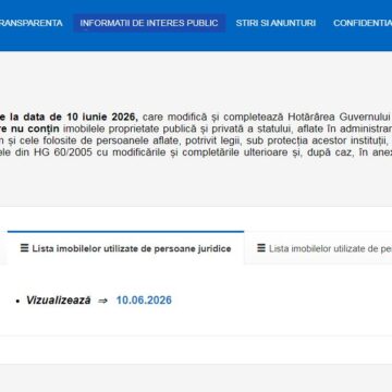 RA-APPS  a publicat lista tuturor imobilelor proprietate publică și privată a statului aflate în administrarea regiei