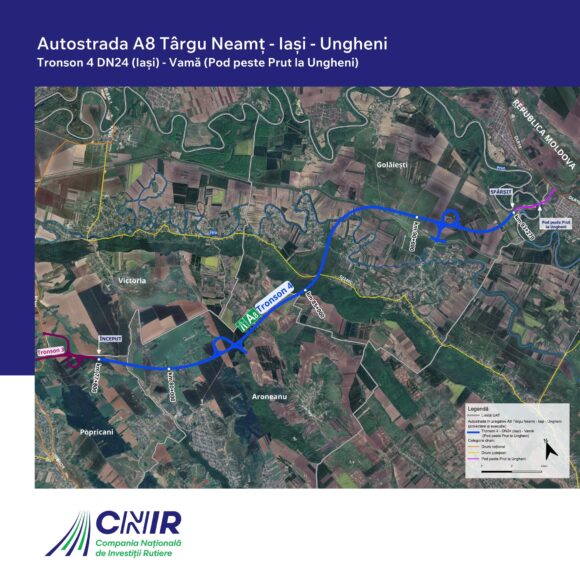 Tronsonul 4 al Autostrăzii Unirii A8 intră în etapa de proiectare. A fost emis Ordinul de începere