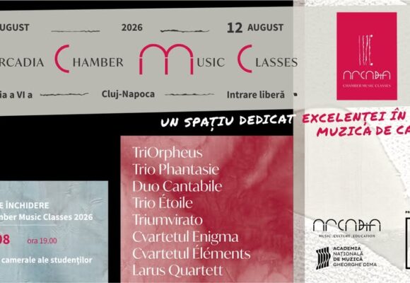 Cluj-Napoca | Concertele participanților la masterclass încheie cea de-a șasea ediție a Arcadia CHAMBER MUSIC CLASSES