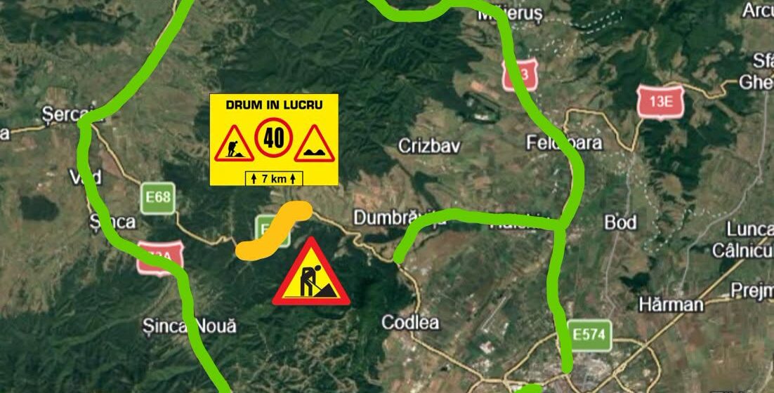 DRDP Brașov anunță restricții de circulație pe DN1, între Brașov și Făgăraș