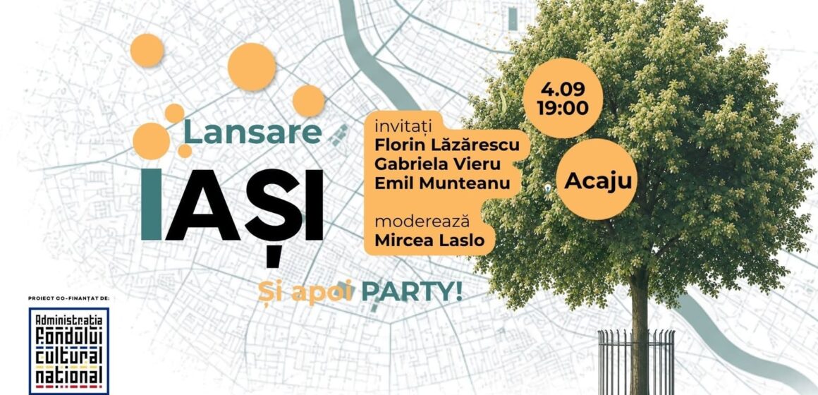 Harta Literară se lansează la Iași, pe 4 și 5 septembrie: discuții și un oraș de povești, între ficțiune și realitate, cu Florin Lăzărescu Harta Literară se lansează la Iași, pe 4 și 5 septembrie: discuții și un oraș de povești, între ficțiune și realitate, cu Florin Lăzărescu