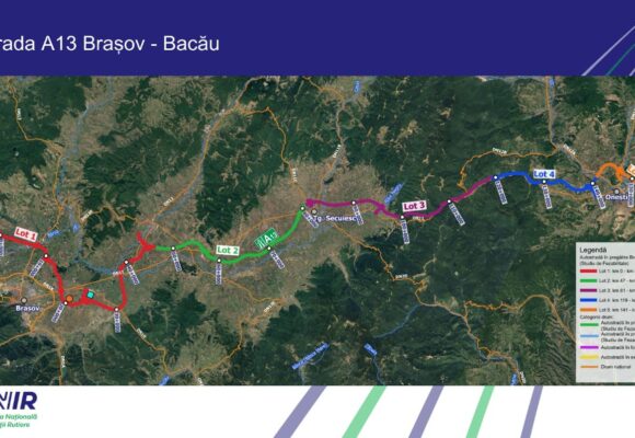 CNIR a stabilit împărțirea pe loturi a Autostrăzii A13 Brașov-Bacău