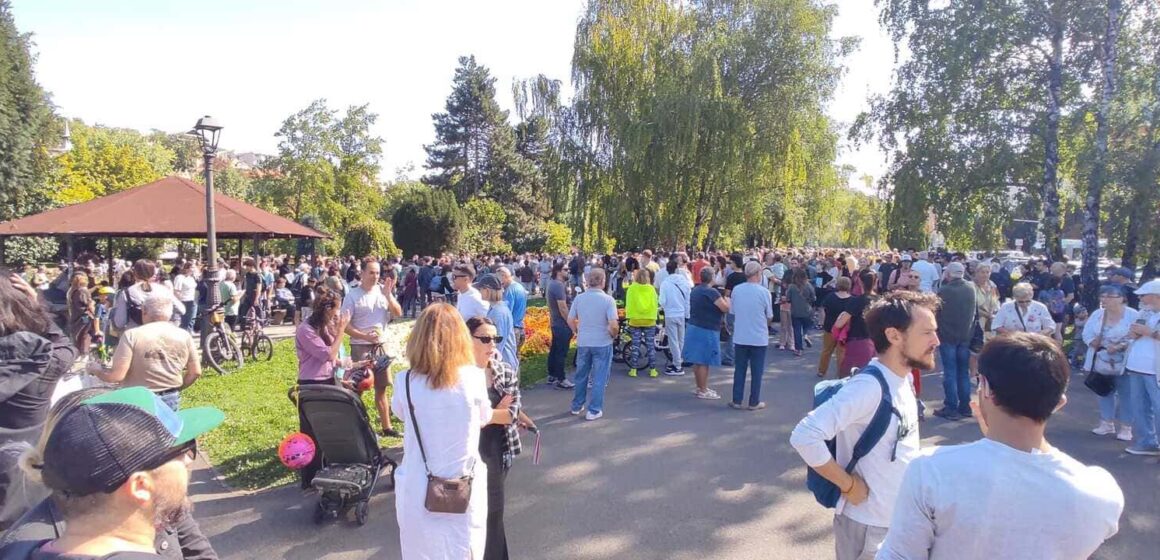 Protest împotriva parcării Titulescu | Brașovenii cer Primăriei renunțarea definitivă la parcare