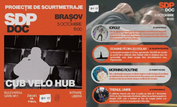 Proiecție de scurtmetraje la CUB Velo Hub