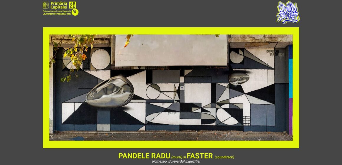 Pandele Radu reinterpretează opera lui Brâncuși într-un nou mural Un-hidden București