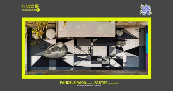 Pandele Radu reinterpretează opera lui Brâncuși într-un nou mural Un-hidden București